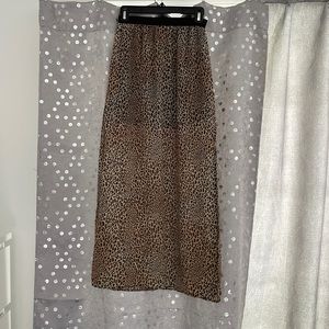 H&M mesh leopard print maxi skirt